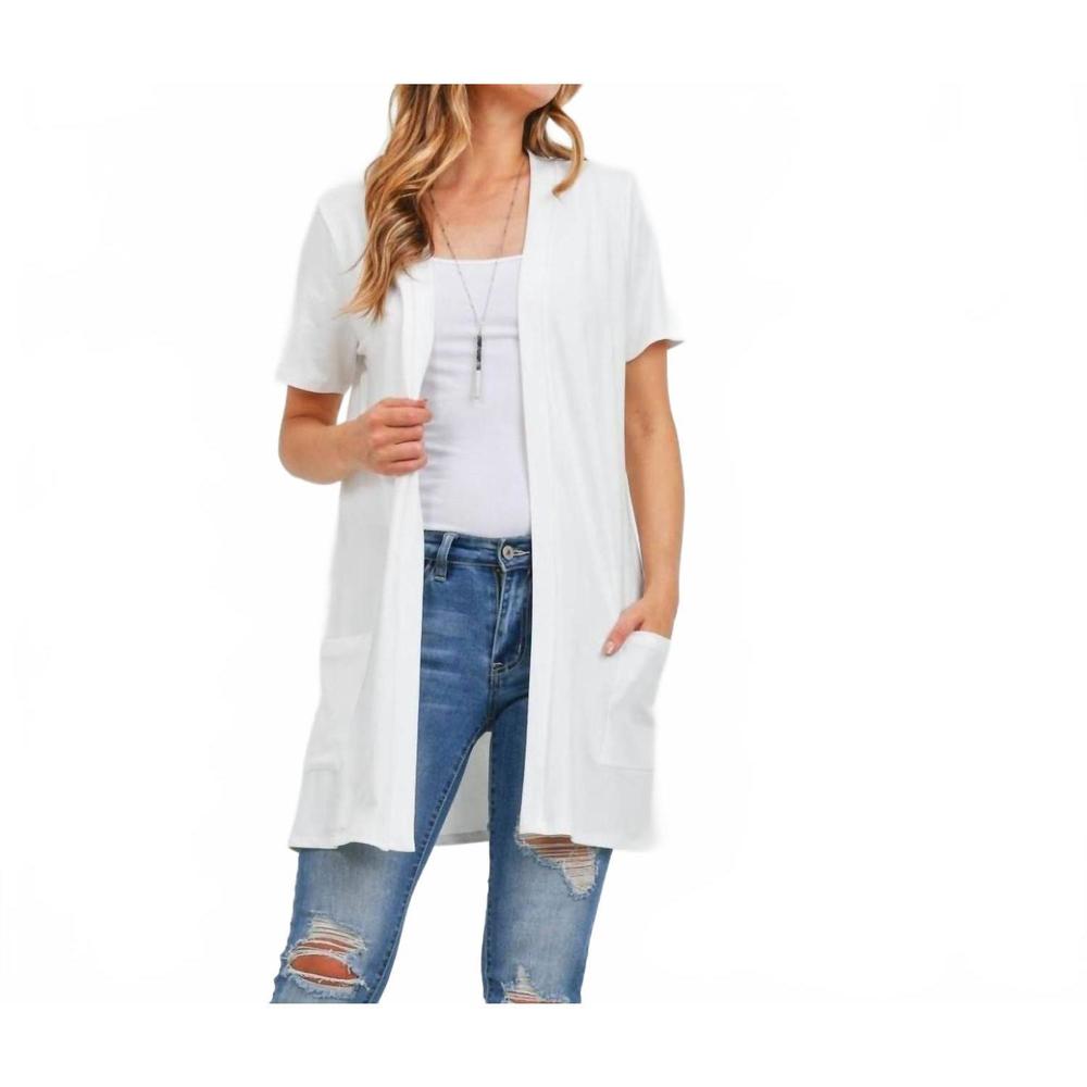 NEW PERFECT PEACH open front cardigan in ivory